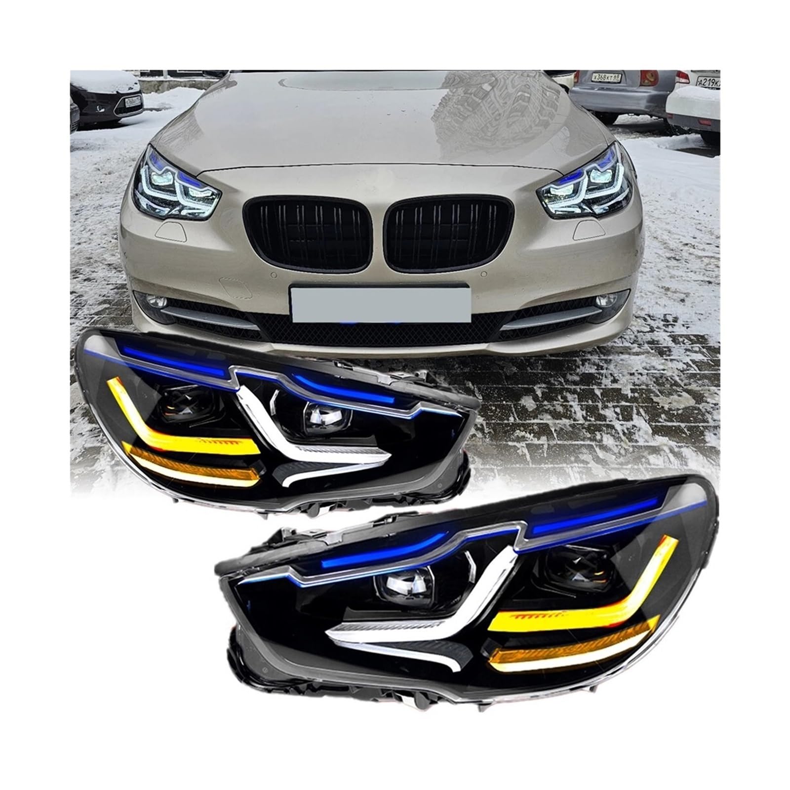 2-teiliges LED-Scheinwerfer-Kit for BMW F07 GT 5er-Serie 2010–2017 5GT F07, modifiziertes Auto, LED-Styling, DRL-Frontleuchten, Montage, Plug-and-Play 2-teiliges LED-Scheinwerfer-Kit for BMW F07 GT 5er-Serie 2010–2017 5GT F07, modifiziertes Auto, LED-Styling, DRL-Frontleuchten, Montage, Plug-and-Play von RZYHBVHX