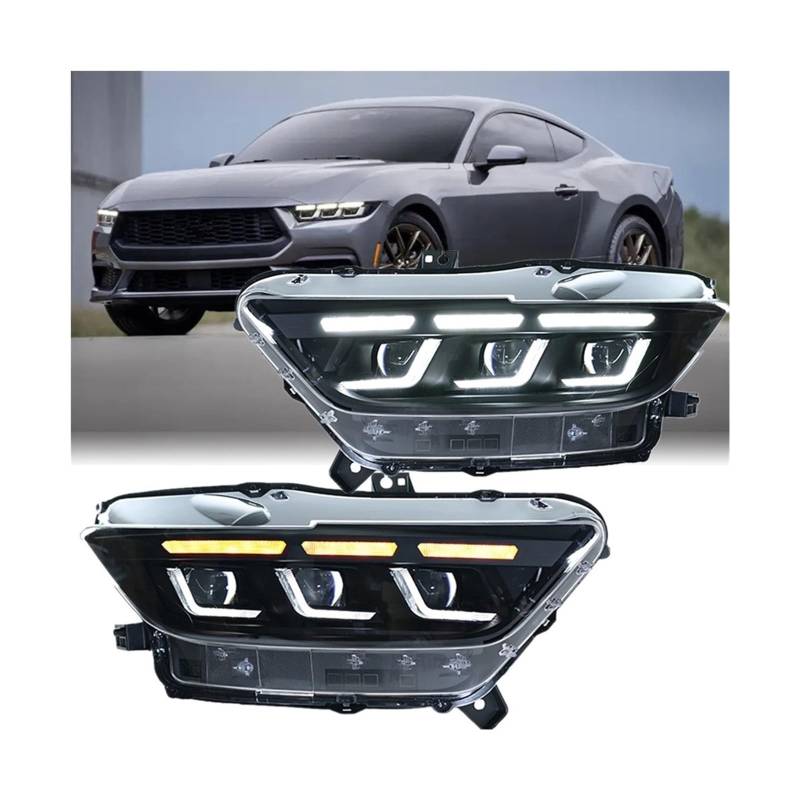 Auto-Frontleuchten Kompatibel for Ford Mustang LED-Scheinwerfer 2015-2022 Scheinwerfer DRL Lichter Montage Automotive Zubehör(For 2018-2022 Year) von RZYHBVHX