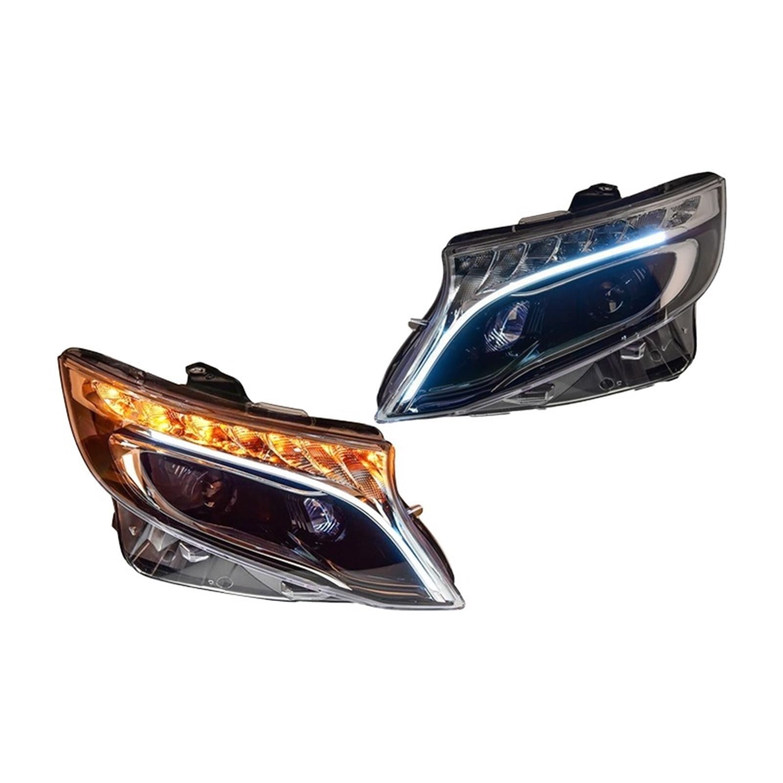 Auto-Styling-Scheinwerfer, kompatibel mit Benz Vito-Scheinwerfern 2016–2022 W447, LED-Scheinwerfer, LED-DRL-Projektorobjektiv, dynamisches Autozubehör(For original halogen) von RZYHBVHX