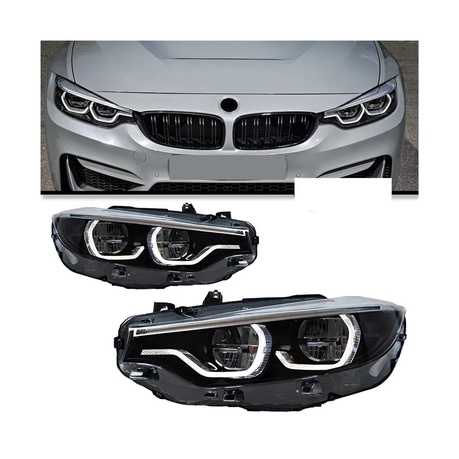 Scheinwerfer kompatibel for BMW F32 F36 M4 F82 LED-Scheinwerfer 2013–2019 Scheinwerfer 425I DRL Blinker Fernlicht Angel Eye Projektorlinse(2013-2015 8 pins) von RZYHBVHX