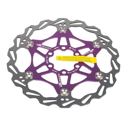 Bremsscheibe MTB Fahrradscheibenbremsrotor 160/180/203 mm Fahrradscheibenbremse Bremsscheiben (Color : 160MM-purple) von RaamKa