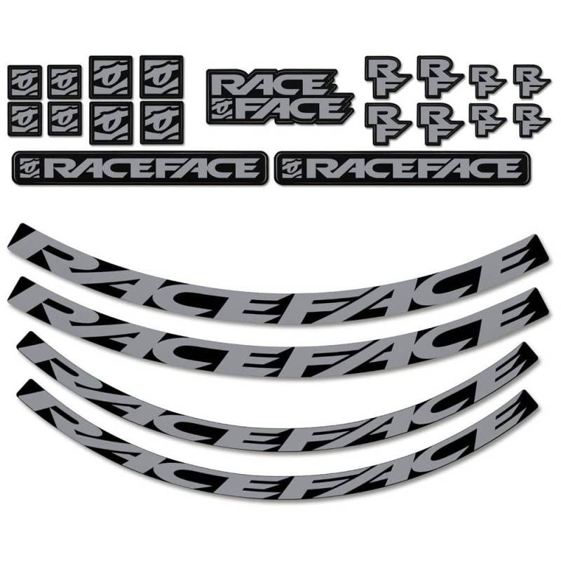 Race Face Kit-Aufkleber – klein – grau von RaceFace