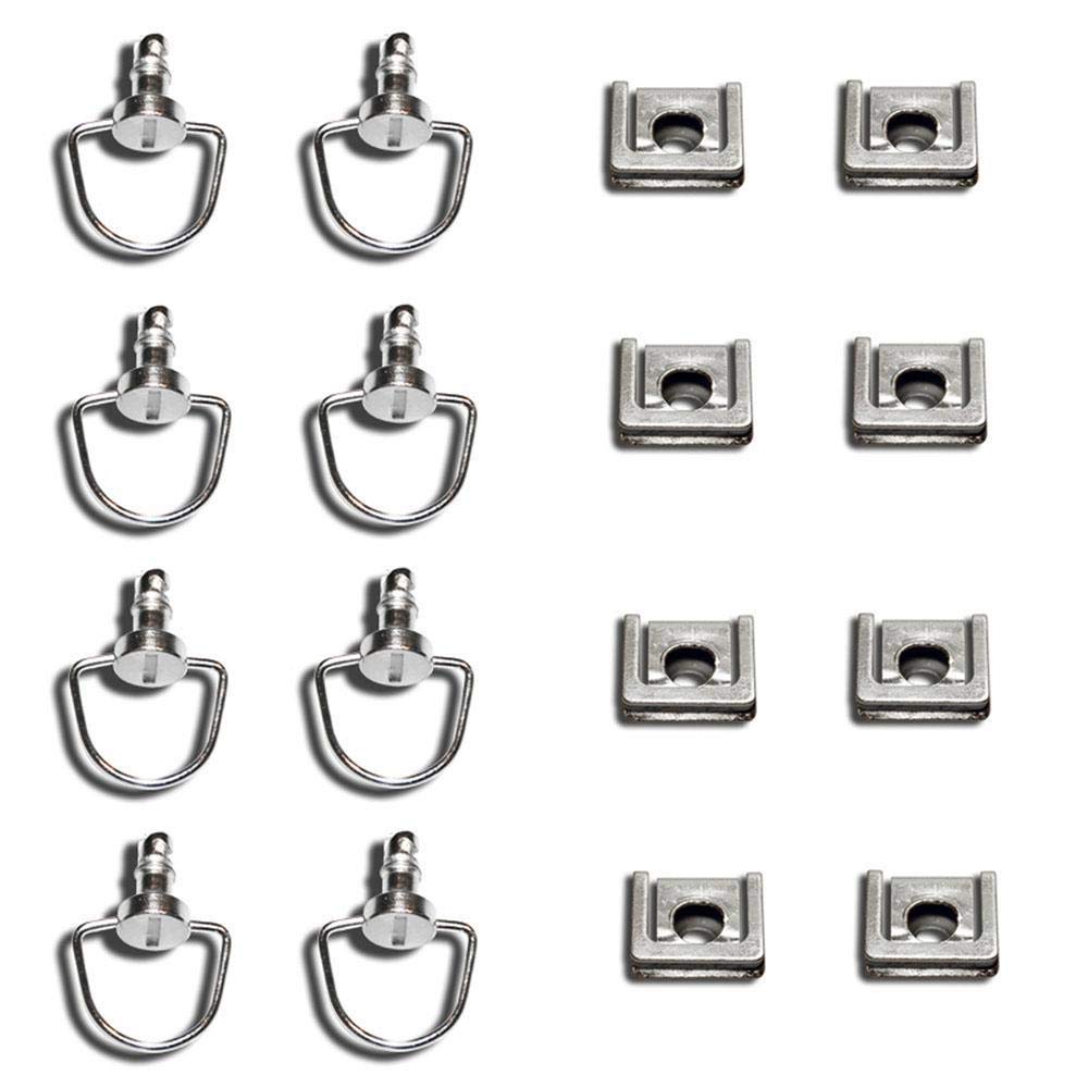 Schnellverschlüsse, Verschlüsse, Motorradverkleidung, Schrauben, 8er Set, 17 mm, silber, Steckplatte, RACEFOXX von WE ARE RACING. RACEFOXX.COM