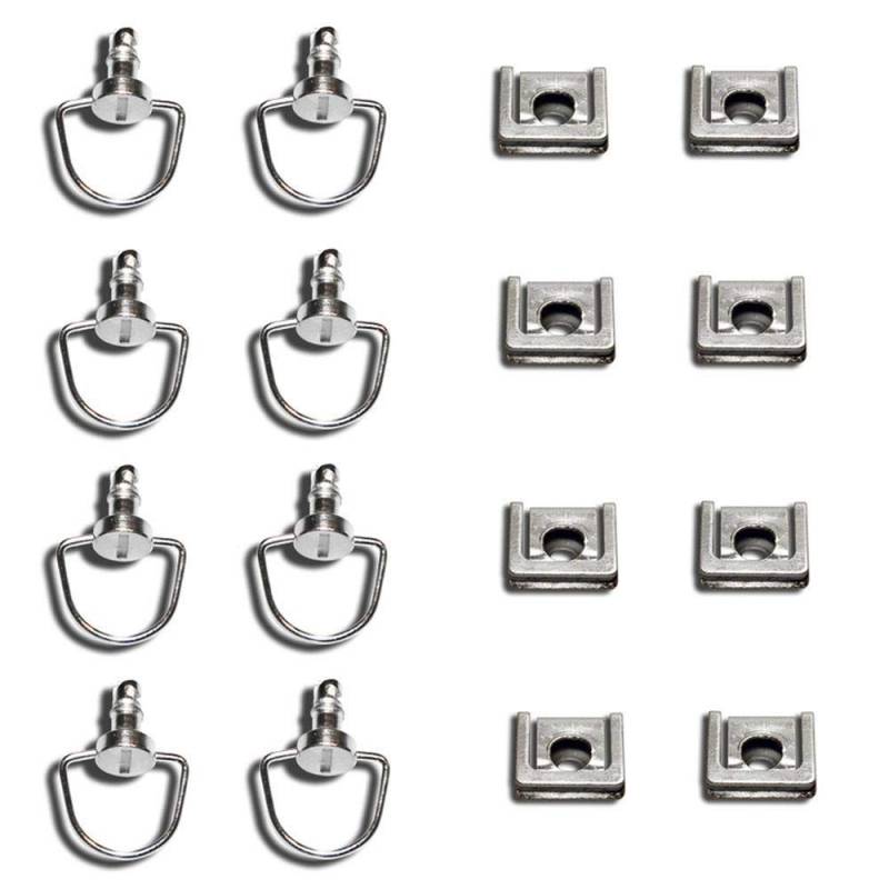 Schnellverschlüsse, Verschlüsse, Motorradverkleidung, Schrauben, 8er Set, 17 mm, silber, Steckplatte, RACEFOXX von WE ARE RACING. RACEFOXX.COM