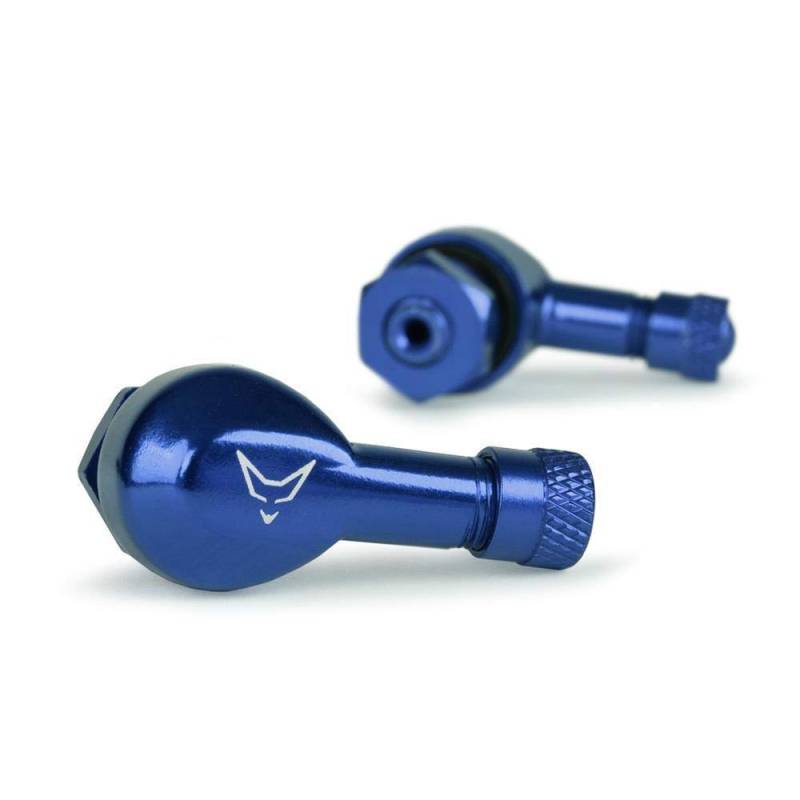 RACEFOXX Ventile, Winkelventile, Eckventile Motorradventile, Radventil Reifenventile, Motorradreifen, Reifenventil, Aluminium gefräst, 11,3 mm, 1 Paar, blau von WE ARE RACING. RACEFOXX.COM