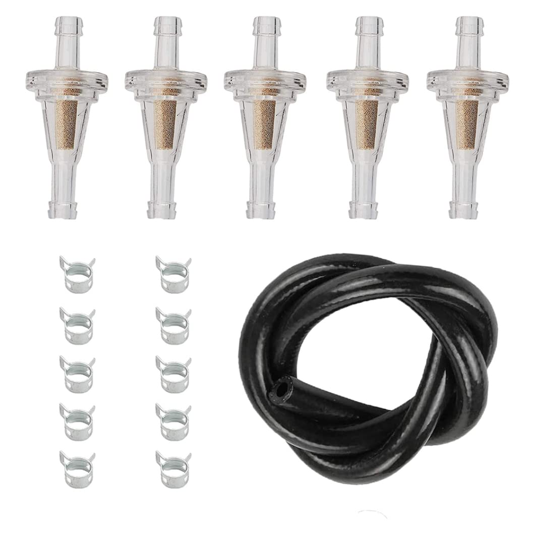 6mm 1/4 Inline Gasbrennstofffilter kompatibel mit 81-0221 Kraftstofffilter Schneemotor Rasenmäher Traktoren Fahrrad ATV Golfwagen Motorrad 5pcs 6mm 1/4 Inline Gasbrennstofffilter kompatibel mit 81-0221 Kraftstofffilter Schneemotor Rasenmäher Traktoren Fahrrad ATV Golfwagen Motorrad 5pcs von Rachlicy