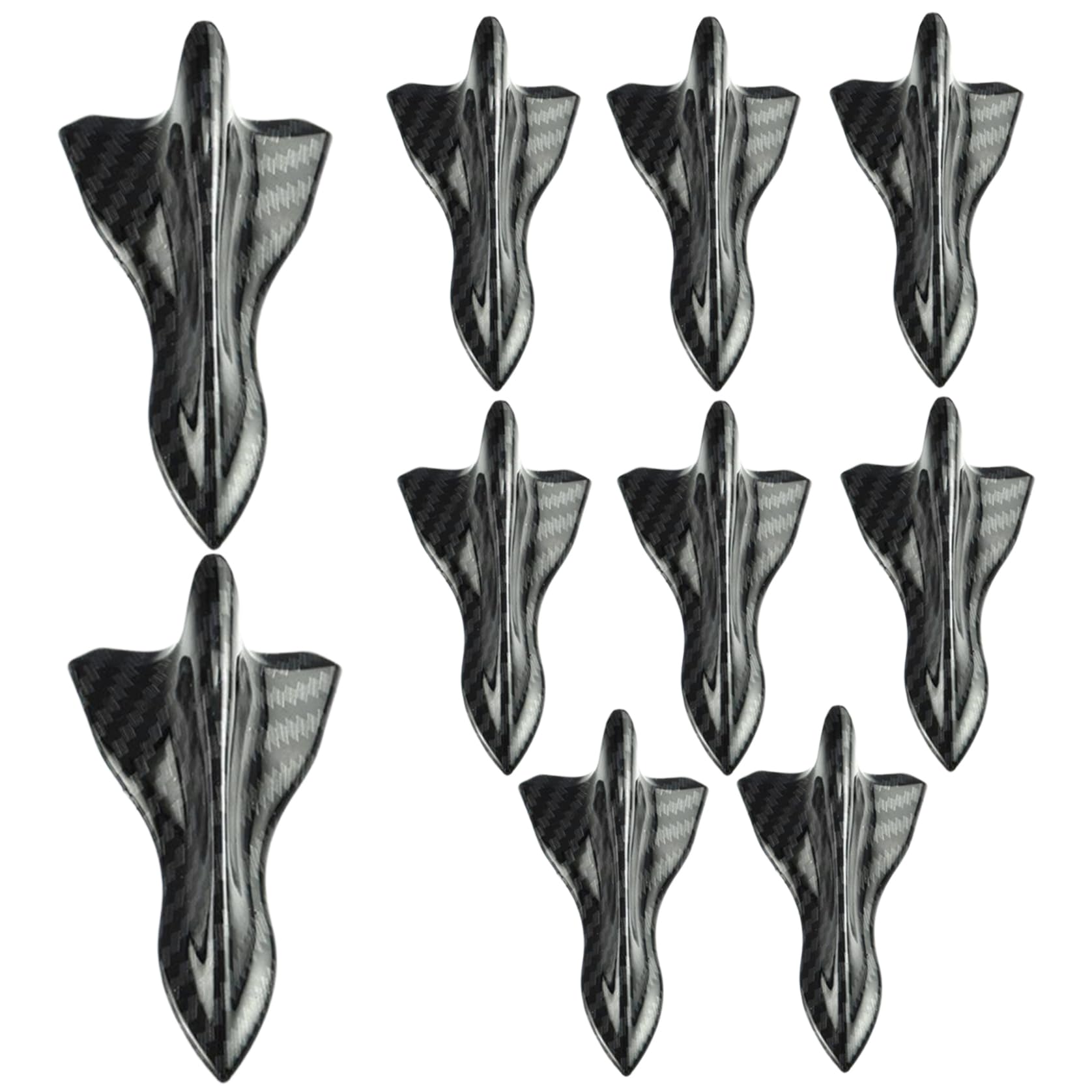 Autohai Flosse 10pcs Selbstklebender Kohlefaser-Auto-Spoiler Dekorative universelle ABS-Dachdiffusor, um die Windfestigkeit für Außendekorationen zu reduzieren Autohai Flosse 10pcs Selbstklebender Kohlefaser-Auto-Spoiler Dekorative universelle ABS-Dachdiffusor, um die Windfestigkeit für Außendekorationen zu reduzieren von Rachlicy