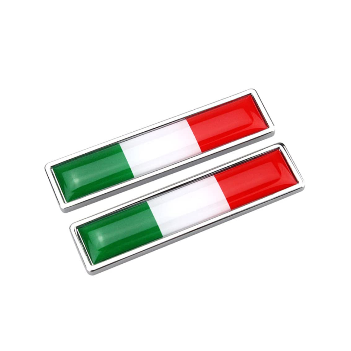 Nationalflagge Metall Aufkleber Italien Flag -Chrom -Auto -Aufkleber 3D Emblem Stoßfänger Accessoires 1Pair von Rachlicy