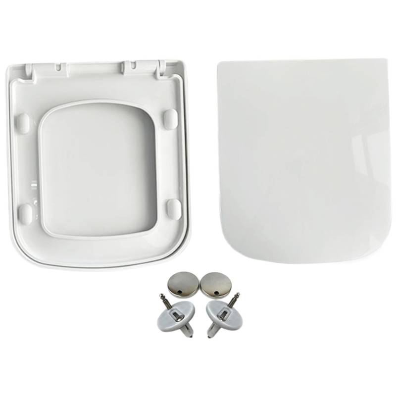 Rachlicy Quadratte Toilettensitz Doppelschlüssel Langsame weiche Enge Toilettensitzstumm von Rachlicy