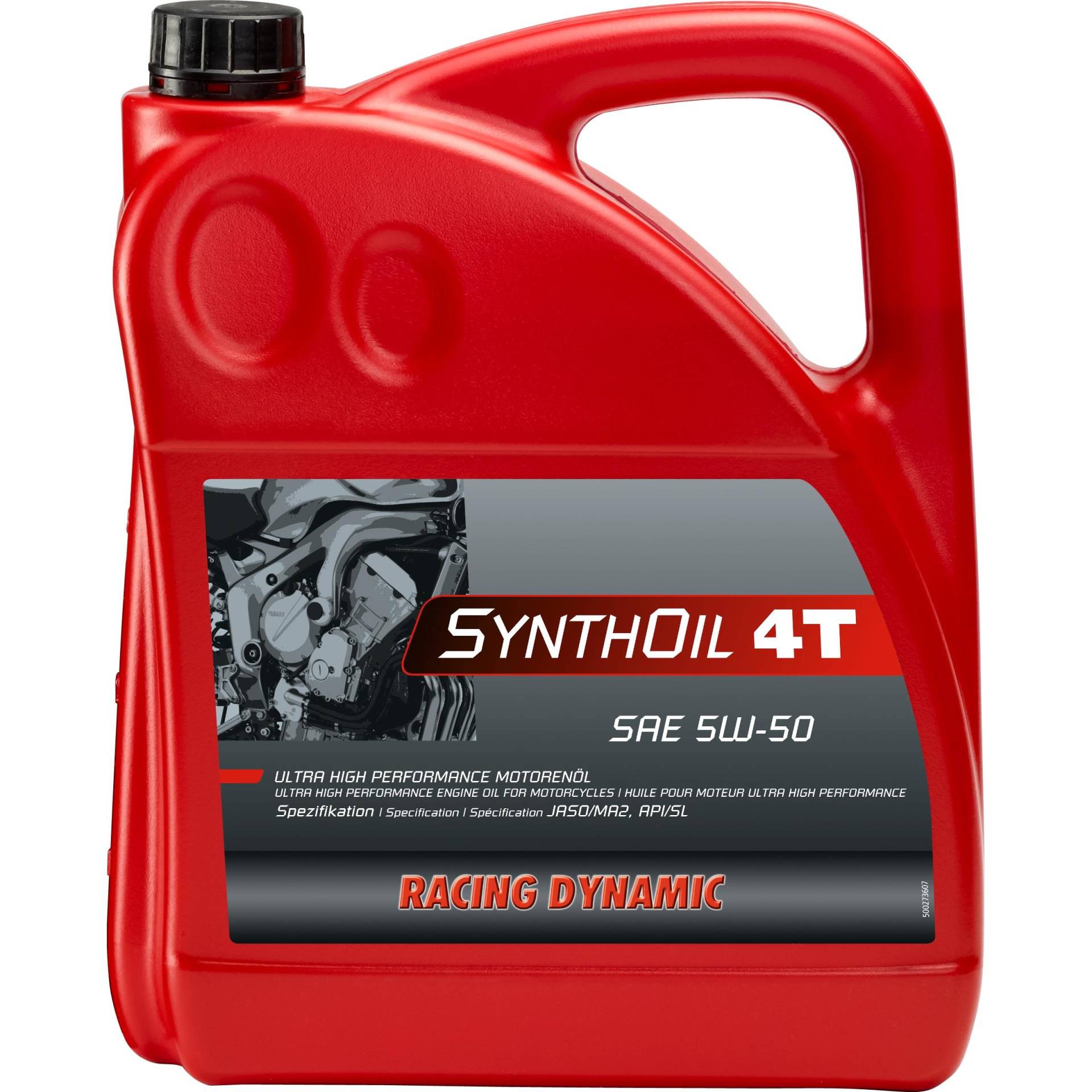 Racing Dynamic Motorrad-Motoröl 4-takt Motoröl Synthoil 4T SAE 5W-50 synthetisch 4000 ml, Unisex, Multipurpose, Ganzjährig von Racing Dynamic