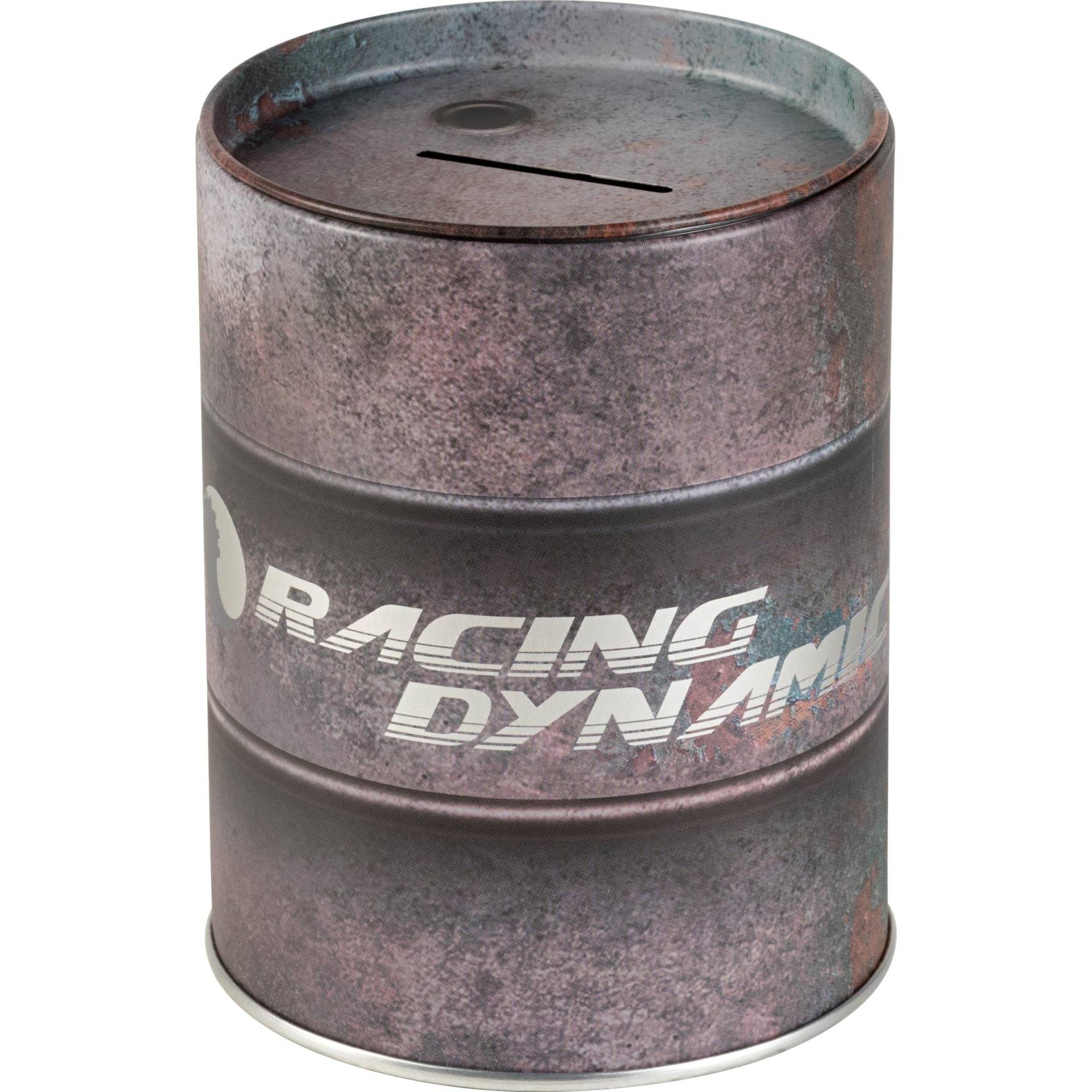 Racing Dynamic Spardose Spardose Öltonne 10 x 13 cm, Unisex, Multipurpose, Ganzjährig, Metall von Racing Dynamic