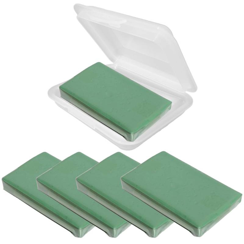 Reinigungsknete für Lack Lackreiniger für Auto Kfz, Wohnwagen und Wohnmobil (5 x Grün+Box) von Radami