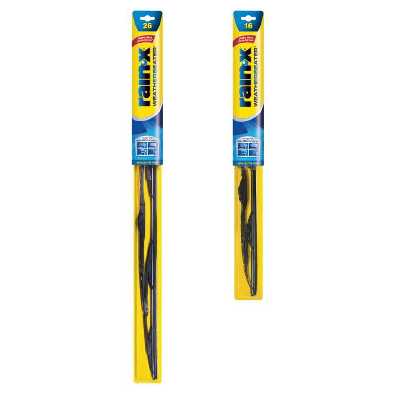 Rain-X 820147 WeatherBeater, 66 cm und 40,6 cm Scheibenwischerblätter, alle Jahreszeiten, OEM-Qualität, konventionell, fahrzeugspezifische Passform, 2 Stück von Rain-X
