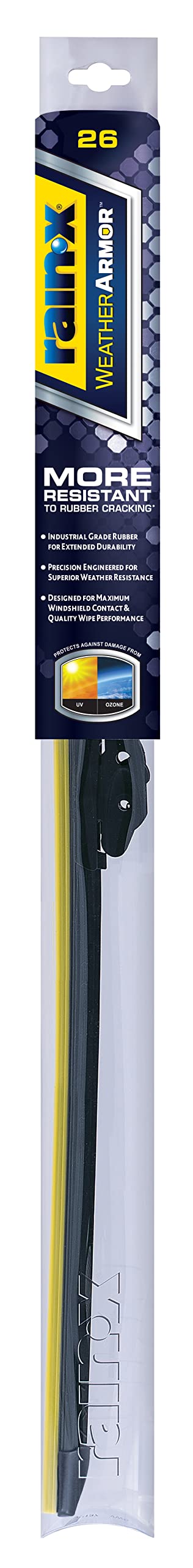 Rain-X 830216 WeatherArmor Beam Scheibenwischerblätter, 66,04 cm Scheibenwischer (1 Stück), Auto-Ersatz-Scheibenwischerblätter mit industriellem synthetischem Gummi-Rakel von Rain-X