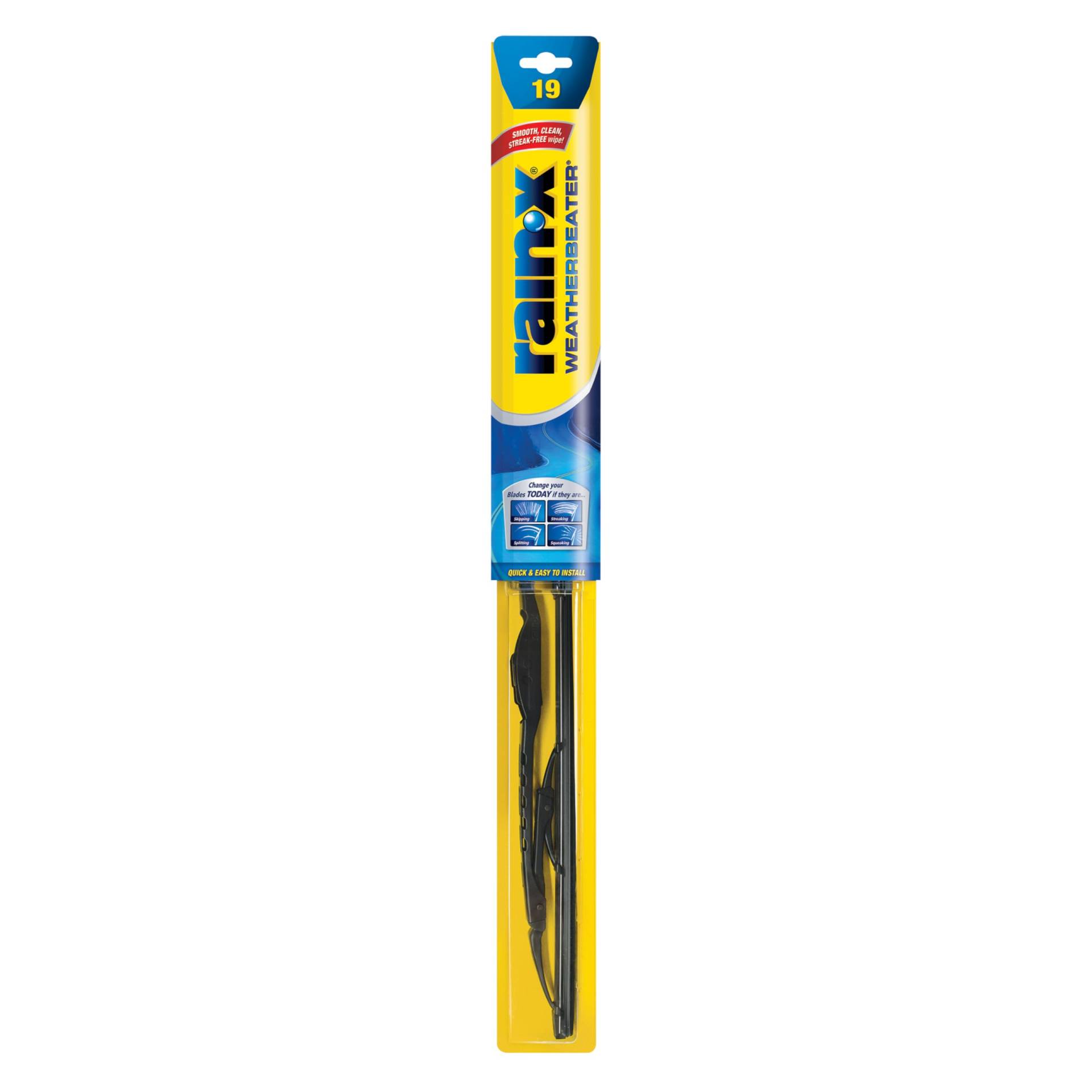 Rain-X WeatherBeater RX30219 Wischerblätter, 48,3 cm Scheibenwischer (1 Stück), Auto-Ersatz-Scheibenwischerblätter, die OEM-Qualität und Haltbarkeitsstandards erfüllen oder übertreffen von Rain-X