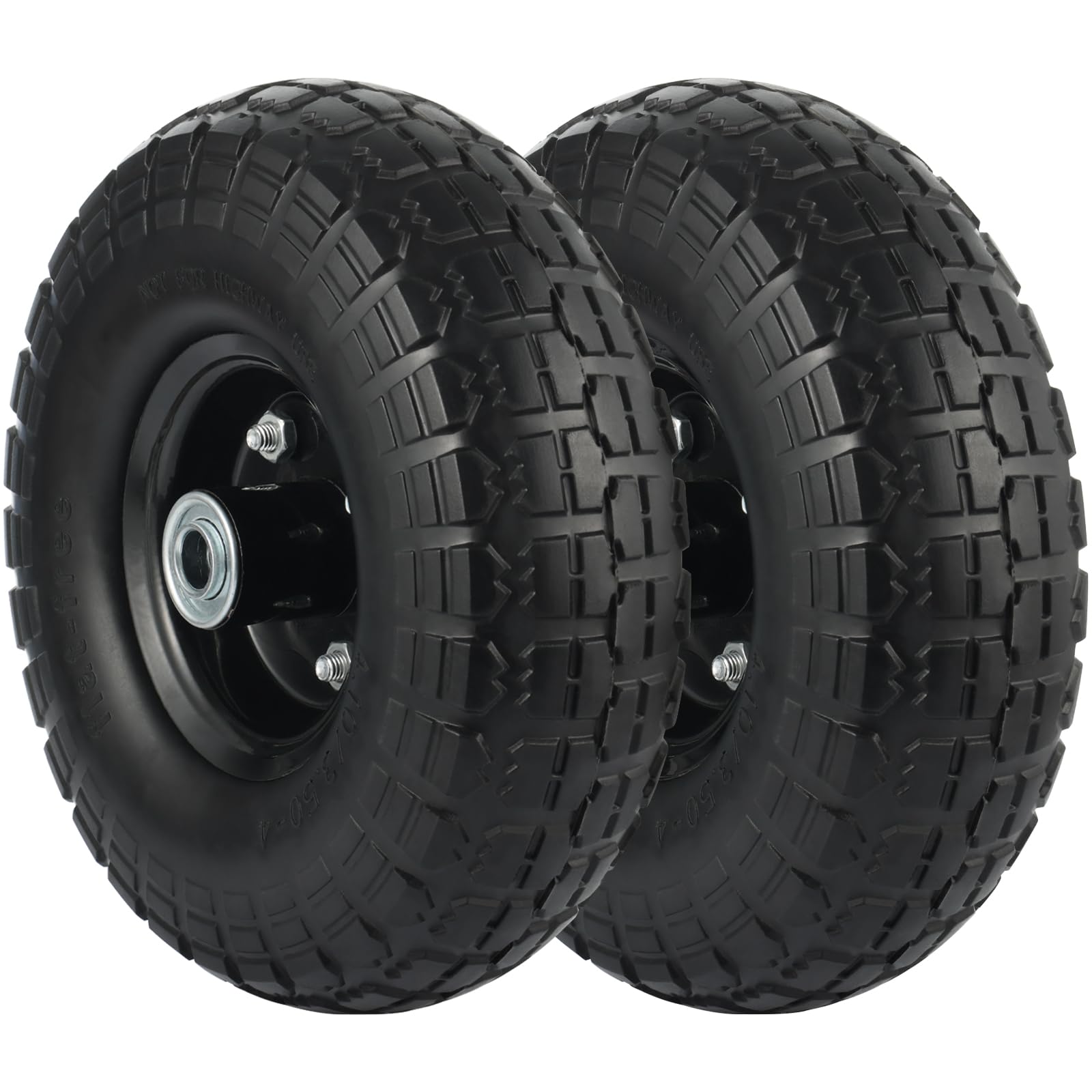 2 Sackkarrenrad mit 16mm Achsloch, 260x85mm pannensichere Vollgummireifen-bis 150 kg-4.10/3.50-4''PU Rad Sackkarre,Räder für Sackkarre, Ersatzrad Bollerwagen pannensicher, Bollerwagen Ersatzräder 2 Sackkarrenrad mit 16mm Achsloch, 260x85mm pannensichere Vollgummireifen-bis 150 kg-4.10/3.50-4''PU Rad Sackkarre,Räder für Sackkarre, Ersatzrad Bollerwagen pannensicher, Bollerwagen Ersatzräder von Rainmae