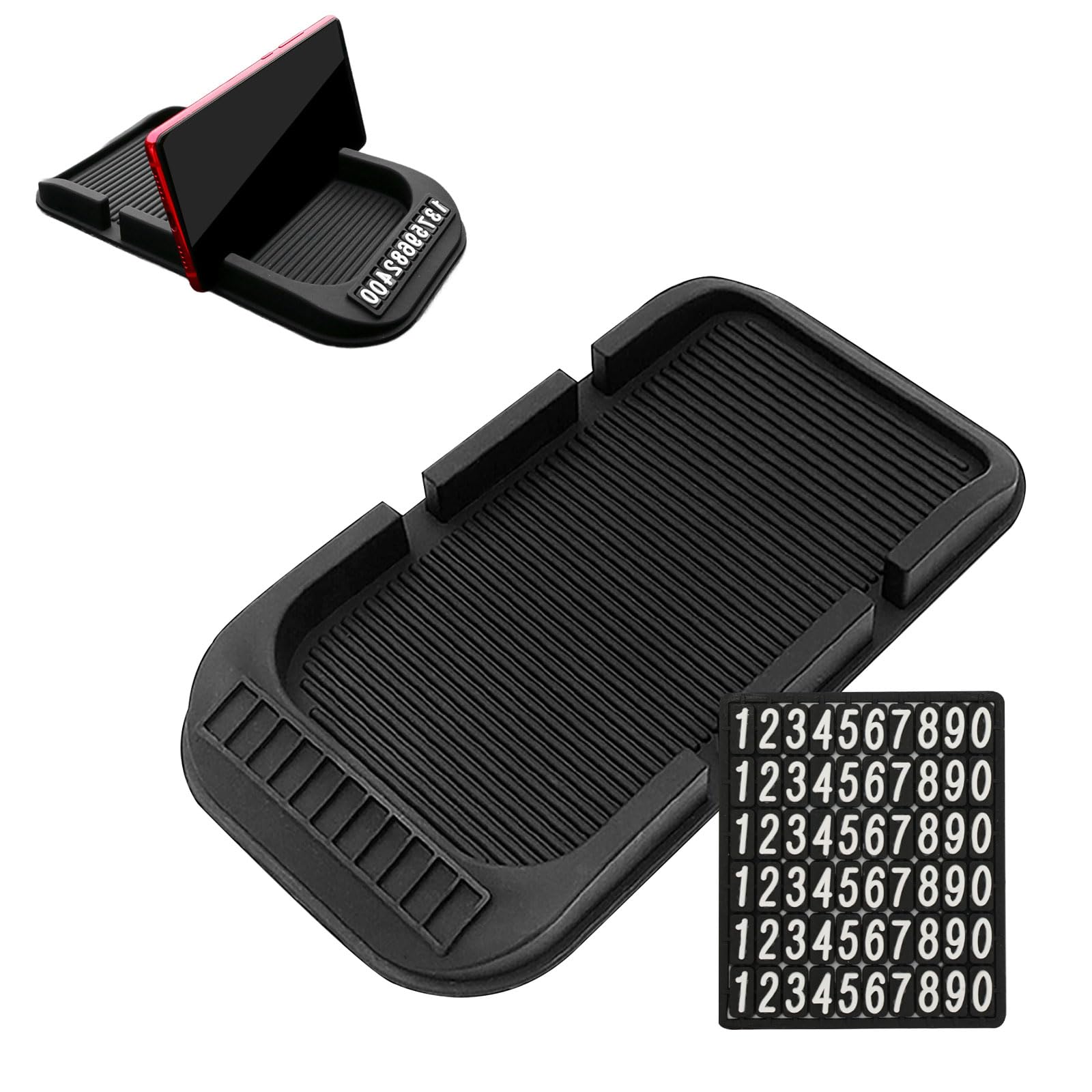 3 in 1 Anti Rutsch Matte Auto, Universal Auto Armaturenbrett Anti Rutsch Matten, Silikon-Auto-Pad-Klebepads für Die Mittelkonsole, Autodekorationen, Handys, Sonnenbrille 3 in 1 Anti Rutsch Matte Auto, Universal Auto Armaturenbrett Anti Rutsch Matten, Silikon-Auto-Pad-Klebepads für Die Mittelkonsole, Autodekorationen, Handys, Sonnenbrille von Rairsky