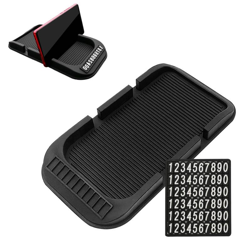 3 in 1 Anti Rutsch Matte Auto, Universal Auto Armaturenbrett Anti Rutsch Matten, Silikon-Auto-Pad-Klebepads für Die Mittelkonsole, Autodekorationen, Handys, Sonnenbrille von Rairsky