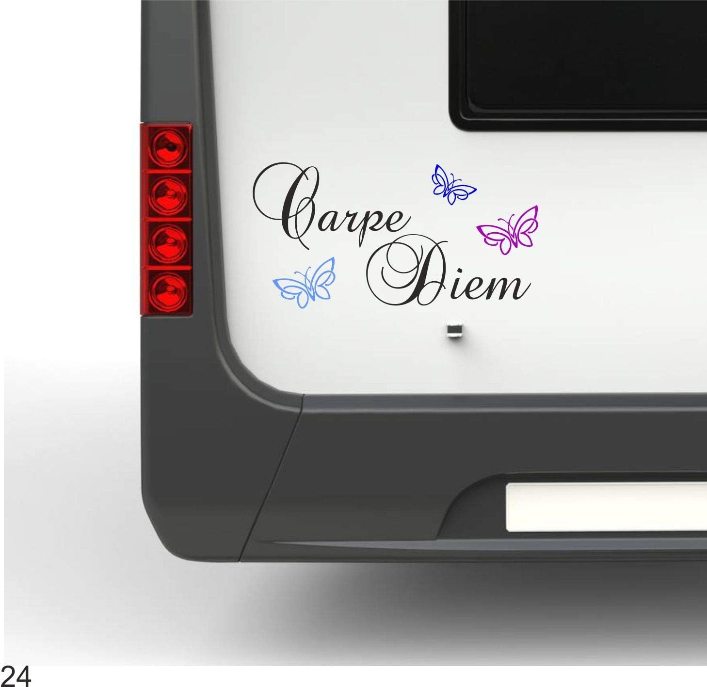 Rakelfix Carpe Diem Schmetterlinge Aufkleber ca.35cm Nutze den Tag Wohnmobil Aufkleber Camper Wohnwagen Womo Mobile Home Rakelfix Carpe Diem Schmetterlinge Aufkleber ca.35cm Nutze den Tag Wohnmobil Aufkleber Camper Wohnwagen Womo Mobile Home von Rakelfix