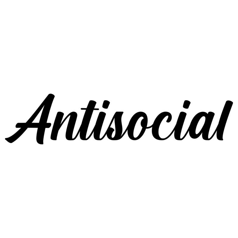 Rakelfix Anti Social antisozial alleine Antisocial Aufkleber Größe/Farbe ANPASSBAR Sticker Autoaufkleber von Rakelfix