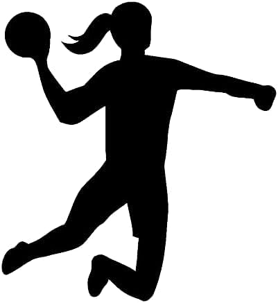 Rakelfix Handballerin 20cm Aufkleber Handball Hobby Aufkleber Hobbys Auto von Rakelfix