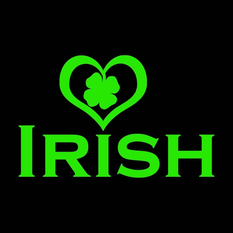 Rakelfix Herz Irland irisch Kleeblatt glücksblatt Aufkleber Größe/Farbe ANPASSBAR Sticker Autoaufkleber von Rakelfix