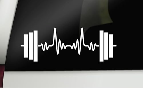 Rakelfix Herzschlag Kraftsport Handel Gewichtheben Aufkleber Größe/Farbe ANPASSBAR Sticker Autoaufkleber von Rakelfix