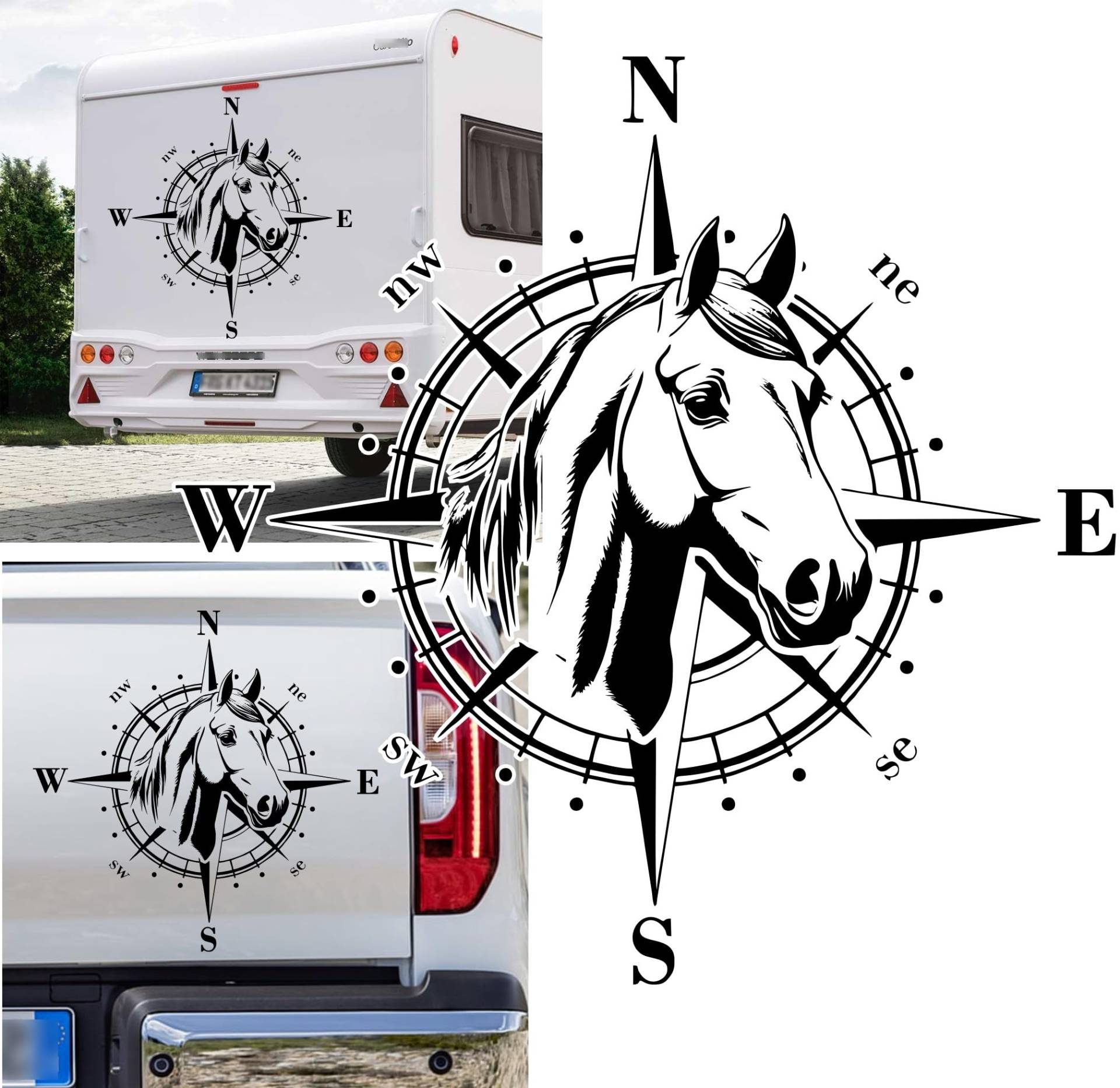 Rakelfix Kompass American Quarter Horse Aufkleber Sticker Größe&Farbe wählbar P Wohnmobil Caravan Autoaufkleber Sticker Kompassrose Windrose Camper Auto Rakelfix Kompass American Quarter Horse Aufkleber Sticker Größe&Farbe wählbar P Wohnmobil Caravan Autoaufkleber Sticker Kompassrose Windrose Camper Auto von Rakelfix