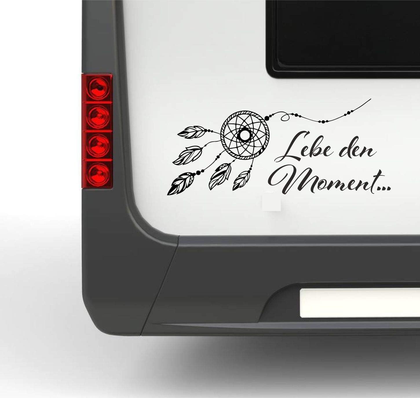 Rakelfix Lebe den Moment mit Traumfänger Spruch Autoaufkleber Sticker Wandtattoo von Rakelfix