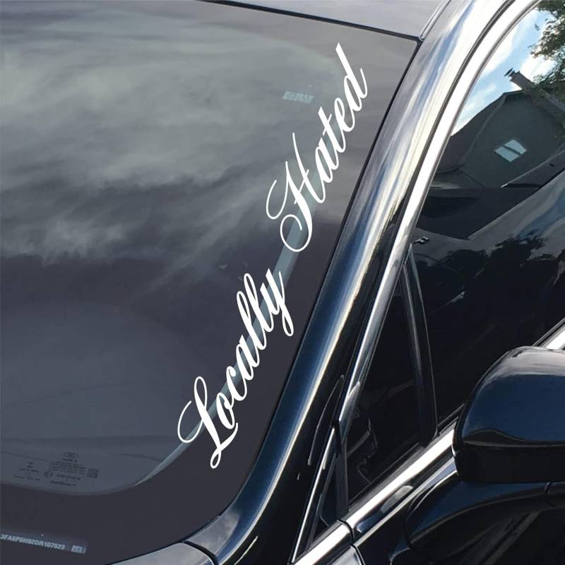 Rakelfix Locally Hated Aufkleber Größe/Farbe ANPASSBAR Sticker Autoaufkleber von Rakelfix