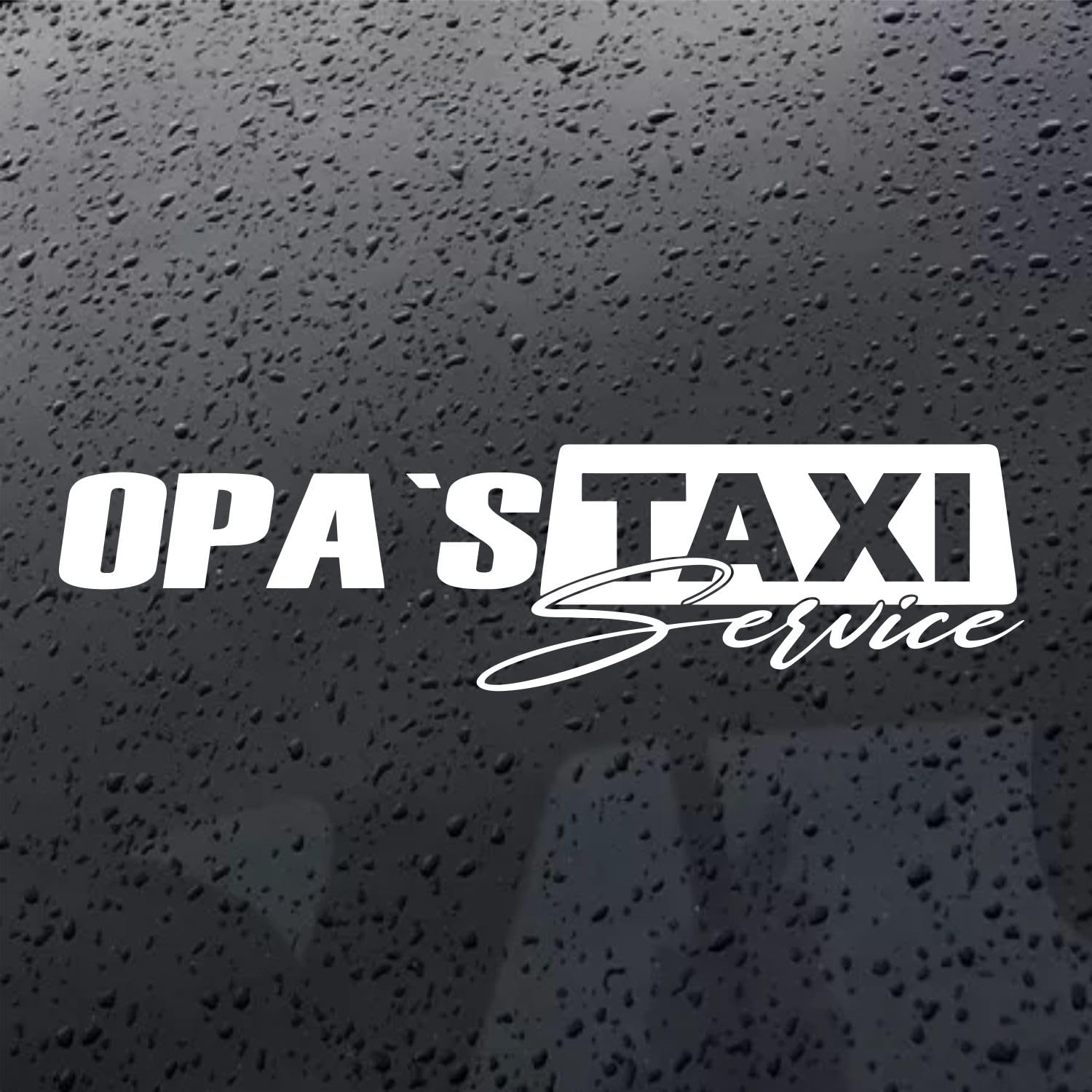 Rakelfix Opas`s Taxi Service Opi Opa Taxi Aufkleber JDM Sticker Autoaufkleber Größe/Farbe WÄHLBAR! Windschutzscheibe Rakelfix Opas`s Taxi Service Opi Opa Taxi Aufkleber JDM Sticker Autoaufkleber Größe/Farbe WÄHLBAR! Windschutzscheibe von Rakelfix