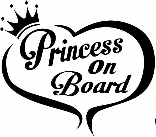 Rakelfix Prinzessin an Bord Princess onboard Aufkleber Größe/Farbe ANPASSBAR Sticker Autoaufkleber von Rakelfix