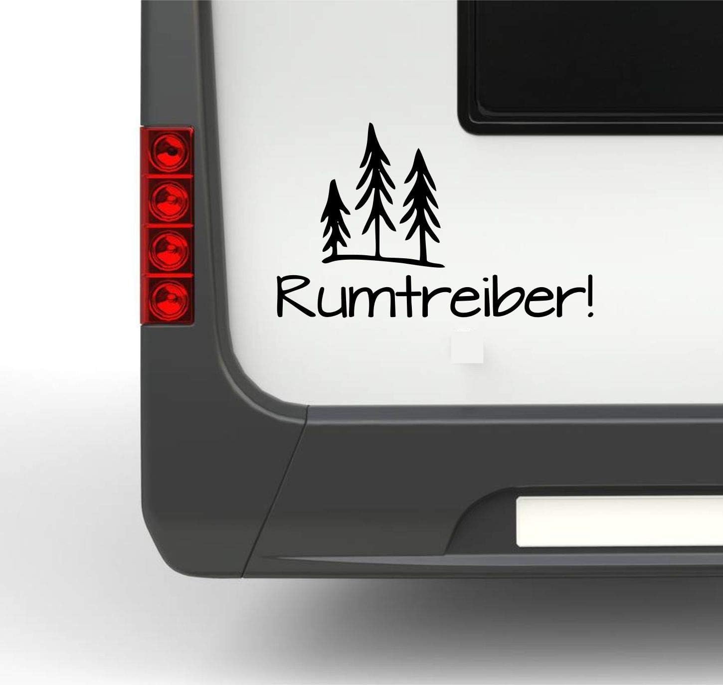 Rakelfix Rumtreiber Schriftzug mit Bäumen ca.35cm Wald Abenteuer Wohnwagen Camper Camping Zelt von Rakelfix