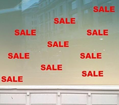 Rakelfix Sale Set 10 Stück 20cm Aufkleber für Schaufenster & alle glatten Flächen Sale Rabatt Ausverkauf zu vermieten Ladeneinrichtung Sticker Rakelfix Sale Set 10 Stück 20cm Aufkleber für Schaufenster & alle glatten Flächen Sale Rabatt Ausverkauf zu vermieten Ladeneinrichtung Sticker von Rakelfix