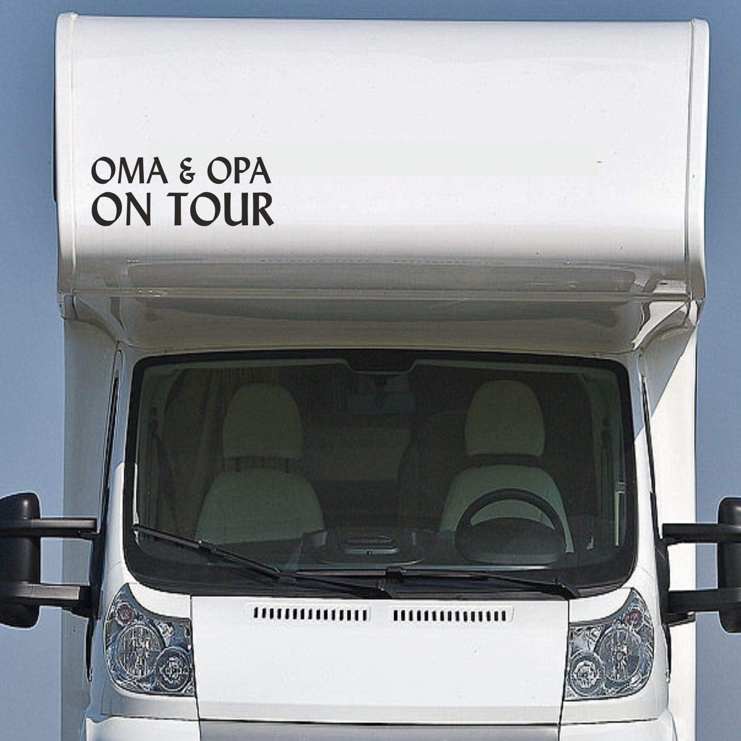 Rakelfix Wohnmobil Wohnwagen Aufkleber Schriftzug Oma&Opa on Tour Typ2 ca 50cm Sticker Autoaufkleber von Rakelfix