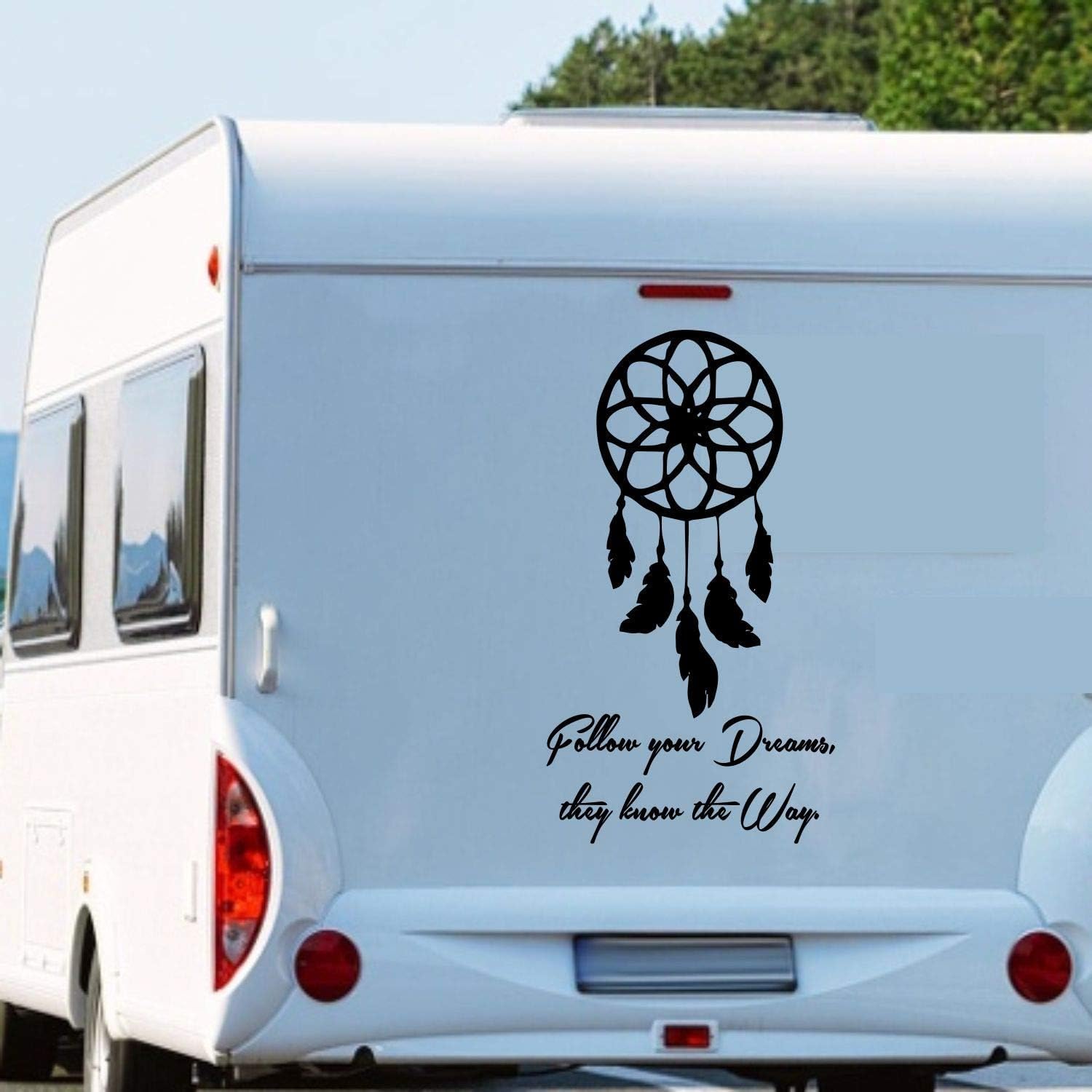 Rakelfix Wohnmobil Wohnwagen Aufkleber Traumfänger mit Spruch Follow Your Dreams They Know The Way ca 120cm WOMI WOWA Camping Rakelfix Wohnmobil Wohnwagen Aufkleber Traumfänger mit Spruch Follow Your Dreams They Know The Way ca 120cm WOMI WOWA Camping von Rakelfix