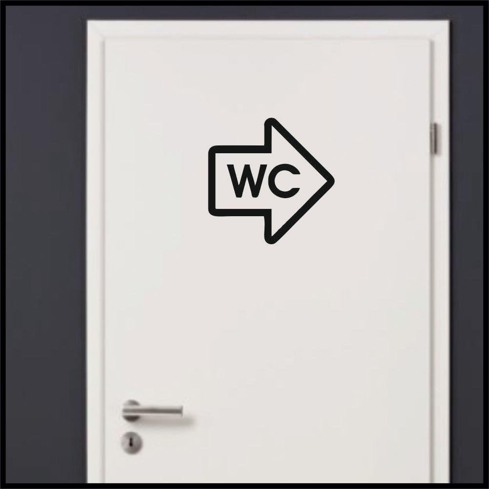 Rakelfix WC Wegweiser Pfeil rechts Aufkleber 10x10cm Piktogramm freigestellt ohne Hintergrund Rakelfix WC Wegweiser Pfeil rechts Aufkleber 10x10cm Piktogramm freigestellt ohne Hintergrund von Rakelfix