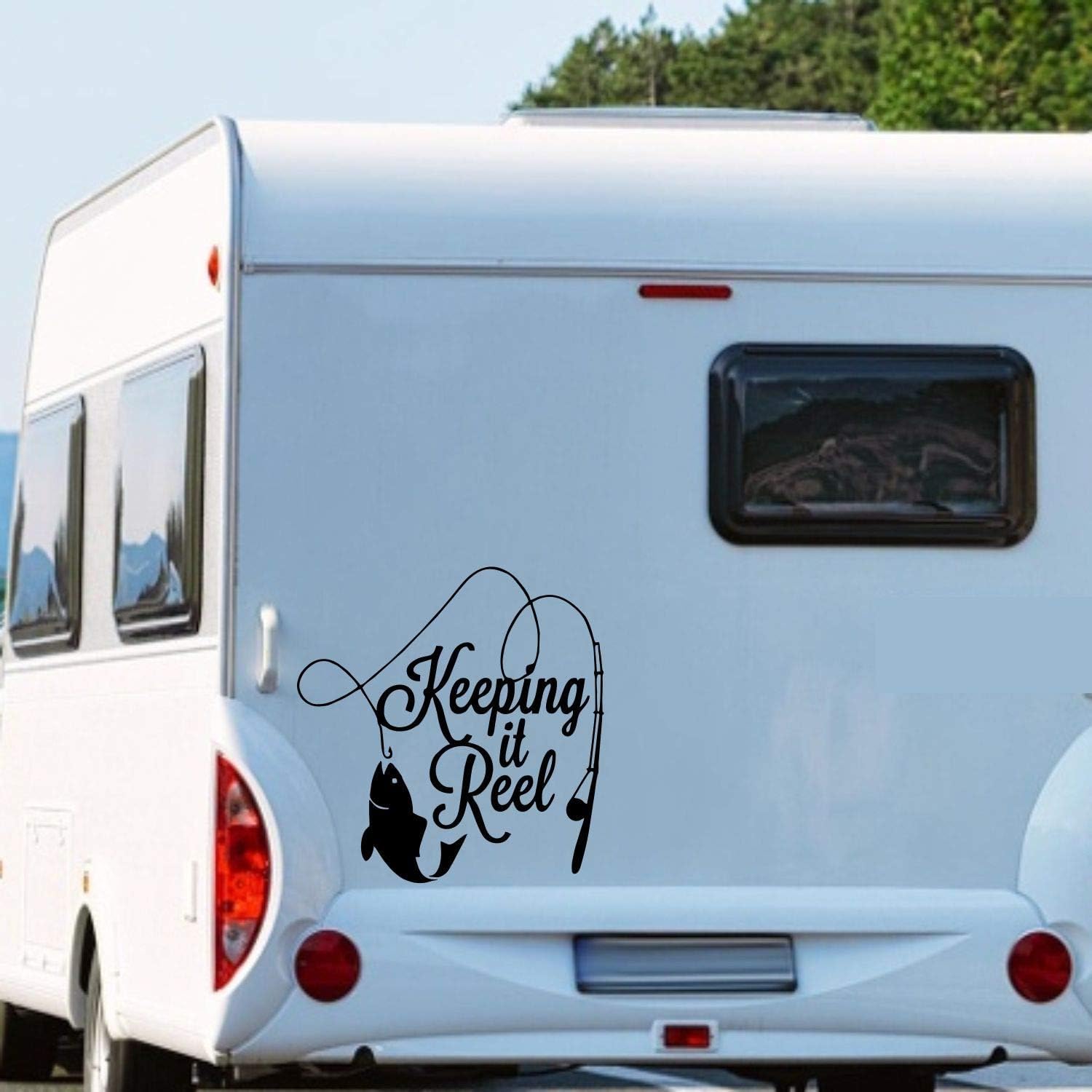 Wohnmobil Wohnwagen Aufkleber Keeping it Reel Fisch an Angel Angeln fischen Angler ca 50cm WOMI WOWA Camping Wohnmobil Wohnwagen Aufkleber Keeping it Reel Fisch an Angel Angeln fischen Angler ca 50cm WOMI WOWA Camping von Rakelfix
