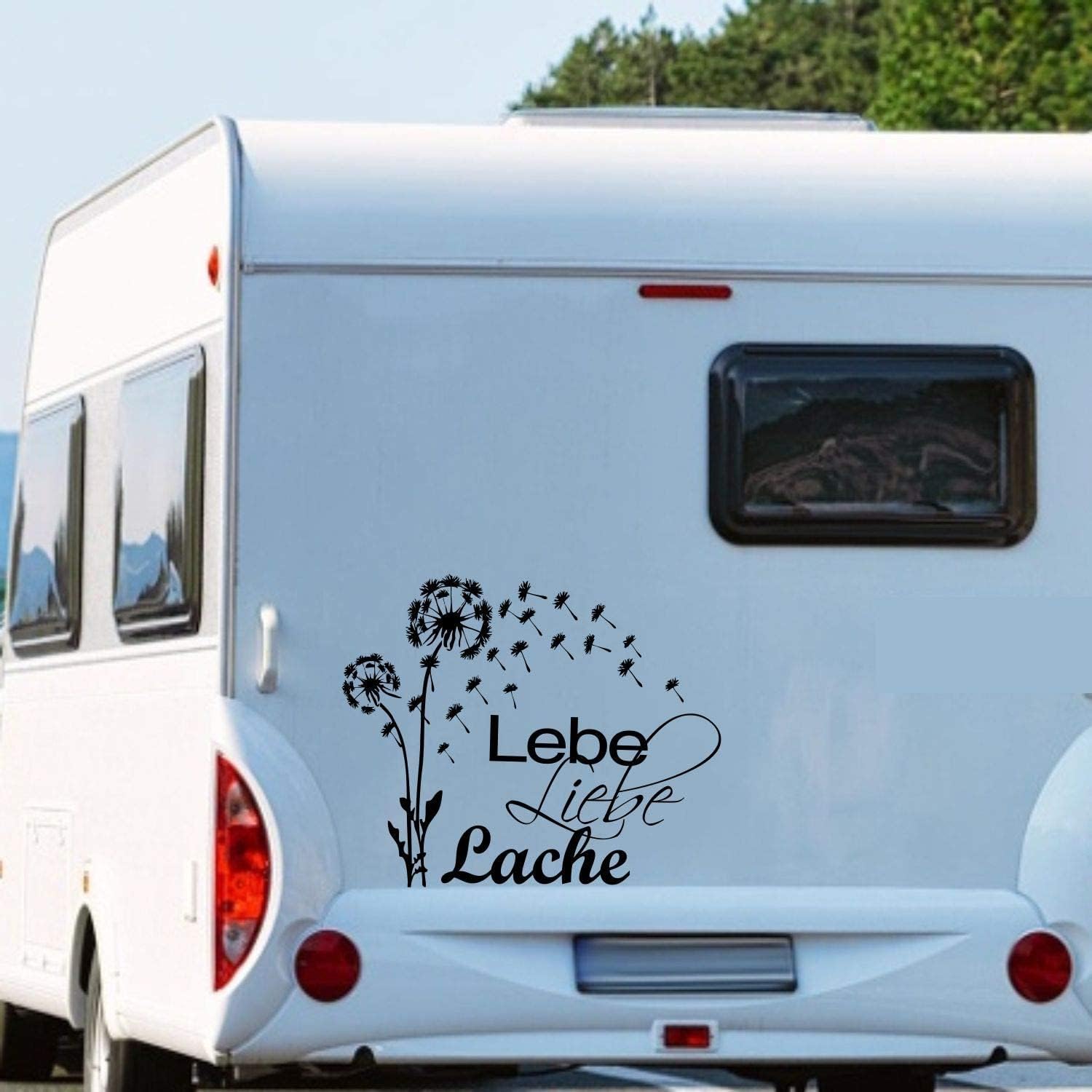 Wohnmobil Wohnwagen Aufkleber Pusteblume mit Spruch Lebe Liebe Lache Dandelion ca 60cm WOMI WOWA Camping Wohnmobil Wohnwagen Aufkleber Pusteblume mit Spruch Lebe Liebe Lache Dandelion ca 60cm WOMI WOWA Camping von Rakelfix