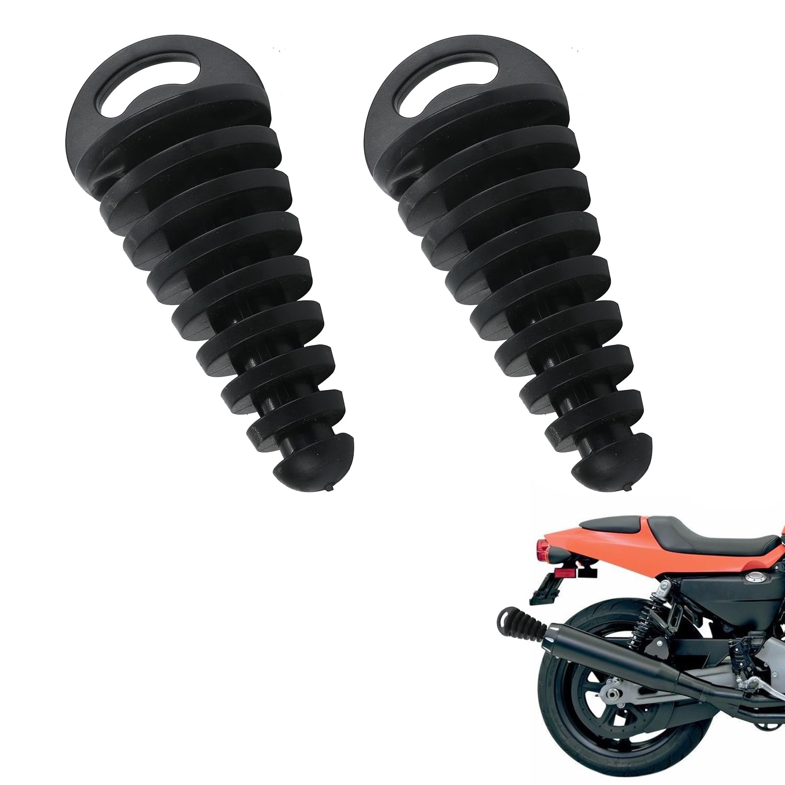 Motorrad Auspuffstopfen,2 Stück Universal Auspuffstopfen,Waschstopfen für Motorrad,Gummi-Auspuff-Schalldämpfer,Schalldämpfer-Auspuff-Waschstopfen,Auspuffstopfen Schutz Motorrad für Motorrad Dirt Bike Motorrad Auspuffstopfen,2 Stück Universal Auspuffstopfen,Waschstopfen für Motorrad,Gummi-Auspuff-Schalldämpfer,Schalldämpfer-Auspuff-Waschstopfen,Auspuffstopfen Schutz Motorrad für Motorrad Dirt Bike von Rakiuty