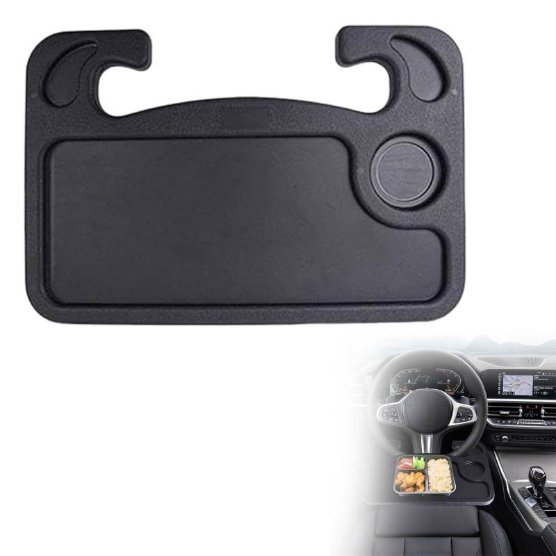 Laptop Tablett Auto,Multifunktionaler Lenkrad Schreibtisch,Auto Lenkrad Schreibtisch,Lenkrad Schreibtisch,Schwarzer Tragbare Lenkrad Tisch,Autotisch Lenkradablage,Laptop Halterung Auto von Rakiuty