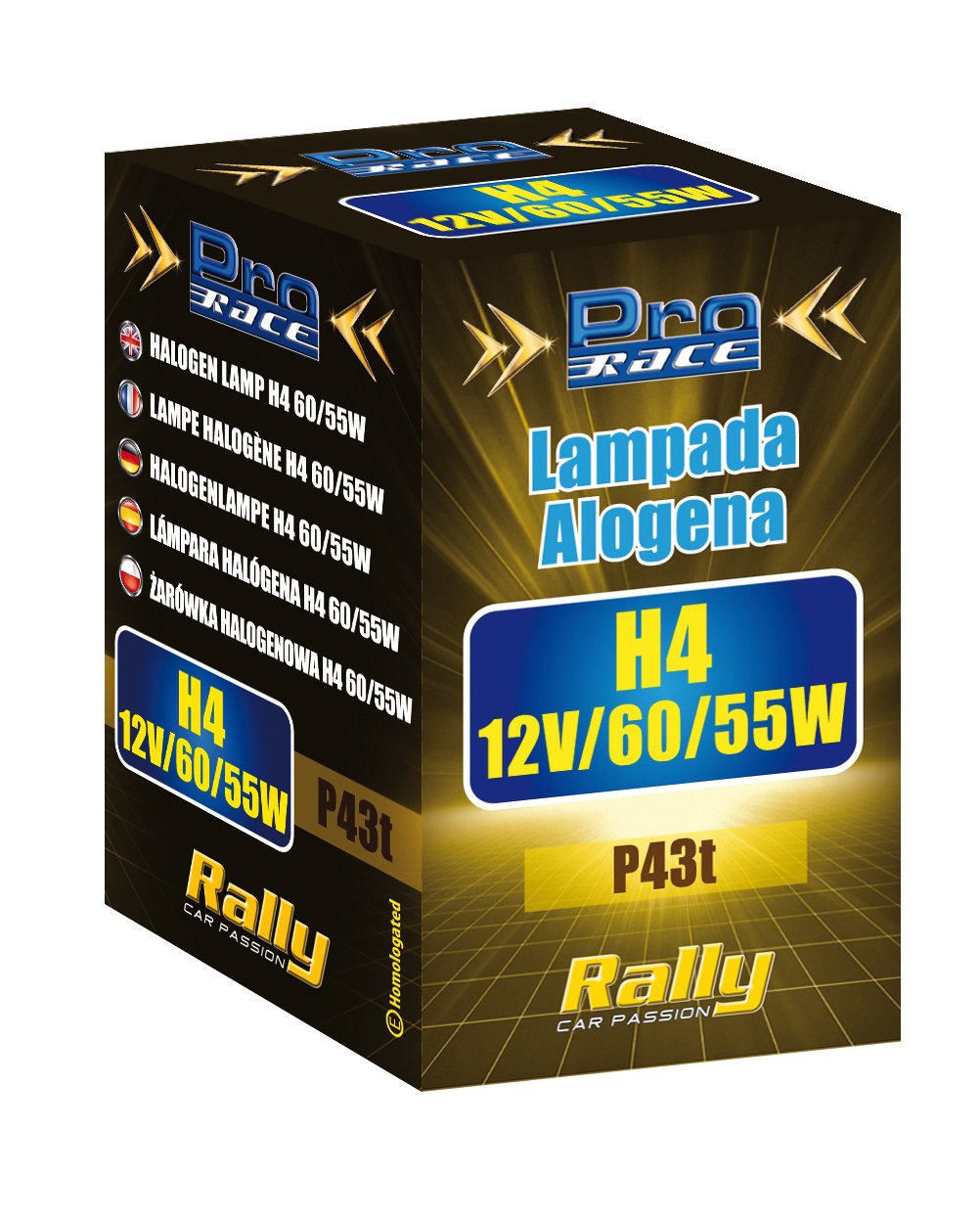 Rally 16042 Halogenlampe H4 60/55W Packung mit, 1 Stück von Rally
