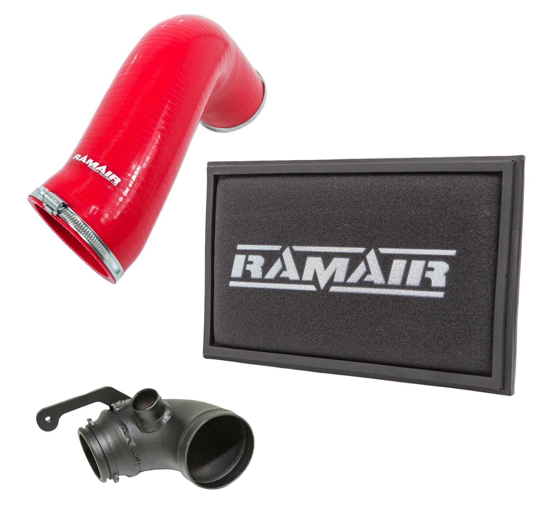 Red Ramair Panel Luftfilter Ansaugschlauch Luftschlauch & Turbo Bogen - 1,8/2,0 TSI TFSI MQB von Ramair Filters
