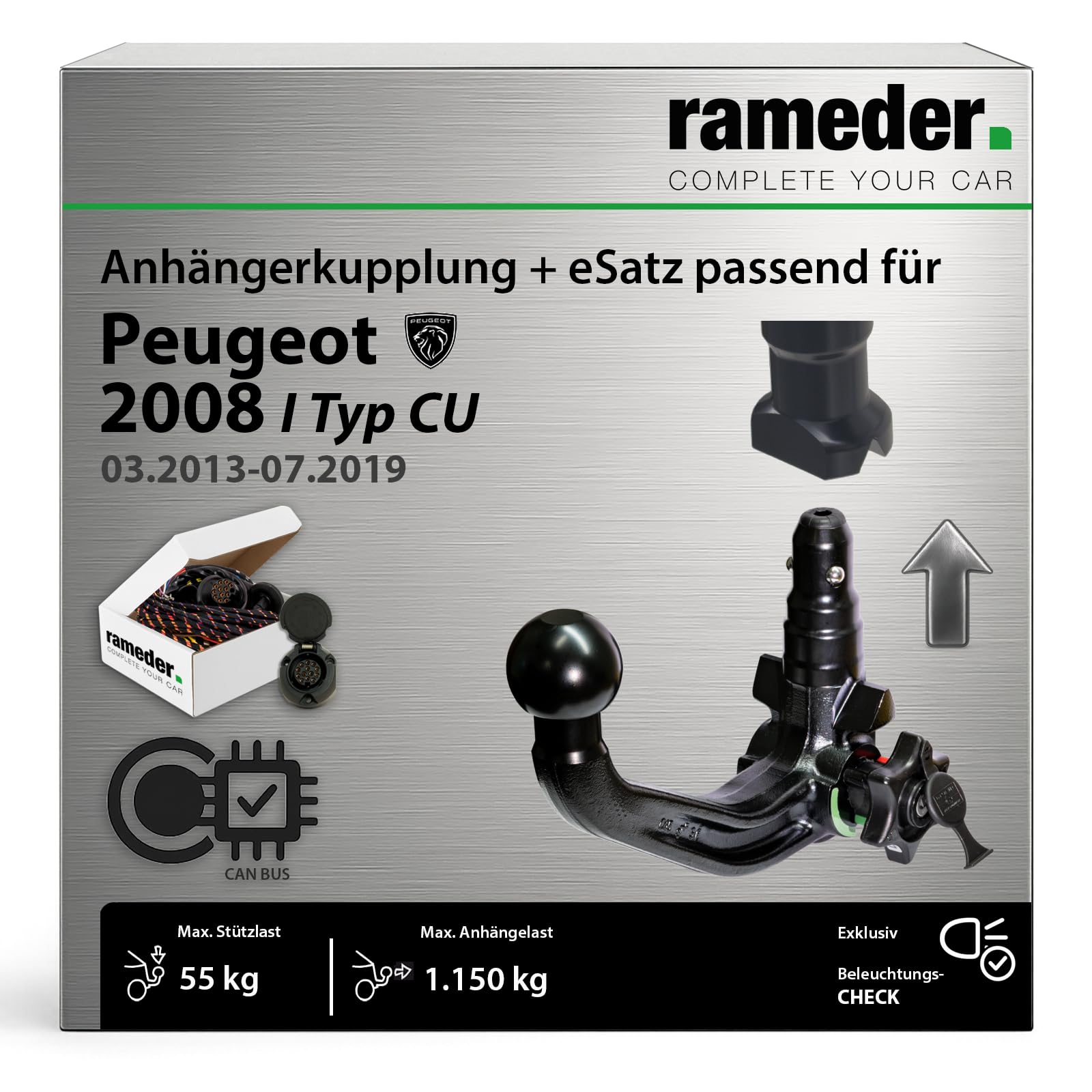 Anhängerkupplung abnehmbar Westfalia passend für Peugeot 2008 I Typ CU Baujahr: 2013-2019 inkl. 13 poligem spezifischen CAN-Bus Elektrosatz | rameder. Komplettsatz - A40V Anhängerkupplung abnehmbar Westfalia passend für Peugeot 2008 I Typ CU Baujahr: 2013-2019 inkl. 13 poligem spezifischen CAN-Bus Elektrosatz | rameder. Komplettsatz - A40V von Rameder