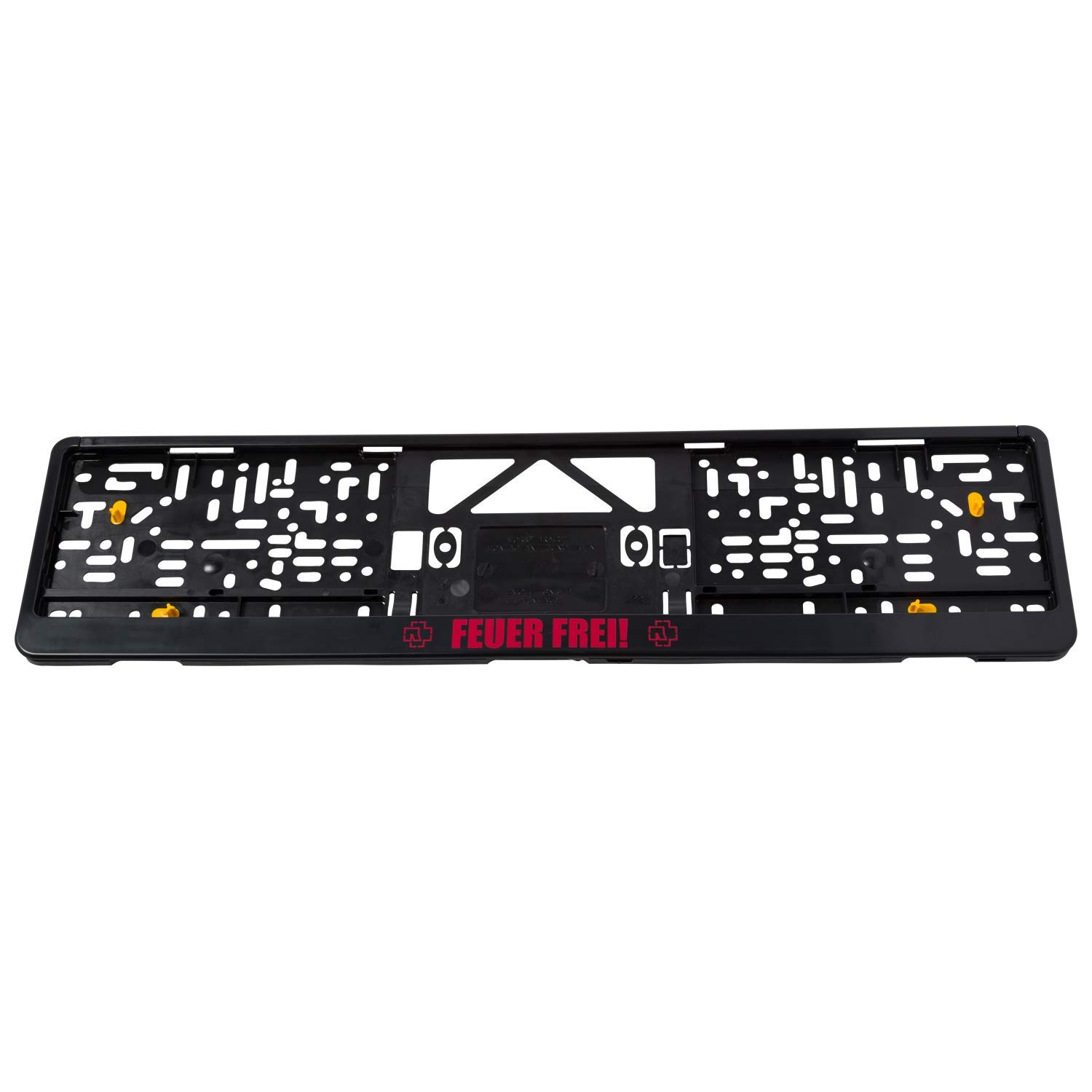 Rammstein Auto-Kennzeichenverstärker Feuer Frei schwarz rot, Offizielles Band Merchandise KFZ Nummernschild Halterung Rammstein Auto-Kennzeichenverstärker Feuer Frei schwarz rot, Offizielles Band Merchandise KFZ Nummernschild Halterung von Rammstein