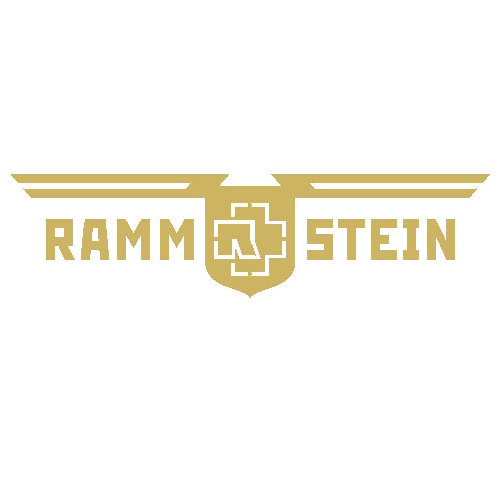 Rammstein Autoaufkleber D.R. Gold, Offizielles Band Merchandise (aussenklebend) 57cm Heckscheibe von Rammstein