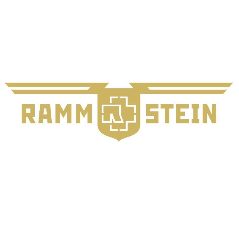 Rammstein Autoaufkleber D.R. Gold, Offizielles Band Merchandise (aussenklebend) 57cm Heckscheibe von Rammstein