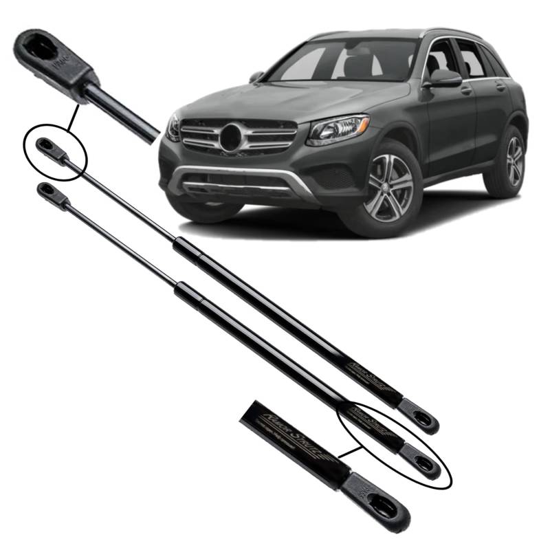 Ramor Strutz 2x Gasfeder Dämpfer Heckklappe Kompatibel mit Mercedes GLC 2015-2023. Automatisches Öffnen. Gasdruckfeder Heckklappendämpfer Ersatz für 2539800164 und Andere. von Ramor Strutz