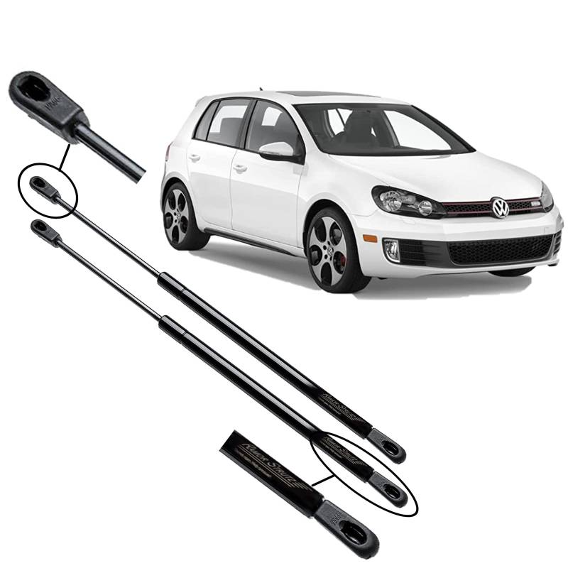 Ramor Strutz 2x Gasfeder Dämpfer Heckklappe Kompatibel mit VW Golf mk6 Fließheck (A6, 5K) 2008-2012. Gasdruckfeder Heckklappendämpfer Ersatz für 5K6827550D und Andere. von Ramor Strutz