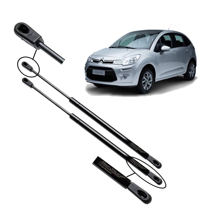 Ramor Strutz 2x Gasfeder Dämpfer Heckklappe Kompatibel mit Citroen C3 mk2 (SC) 2009-2016. Gasdruckfeder Heckklappendämpfer Ersatz für 8731T9 und Andere. von Ramor Strutz